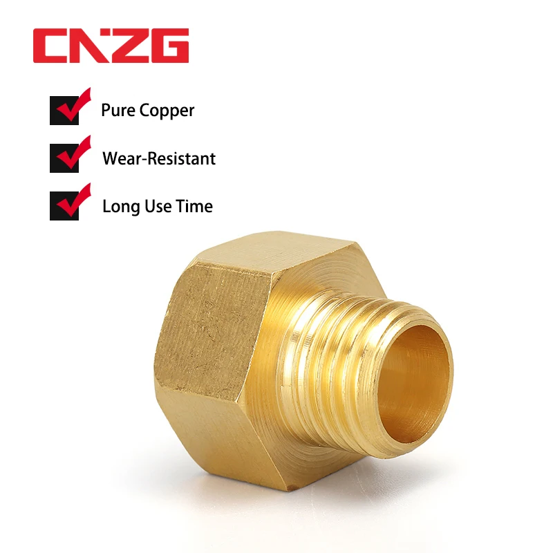 Pipe Fitting 1/8" 1/4" 3/8" 1/2" Male to Female Thread Brass Pipe Connectors Coupler Adapter