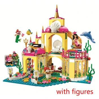 

Princess Mermaid Ariel's Undersea Palace Building Blocks Bricks Compatible Friends Model Girls Toys Ariel Figures