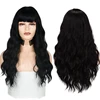 Peluca de cabello sintético para mujer, cabellera de Color negro con ondas largas, Color negro Natural, para Cosplay ► Foto 2/6