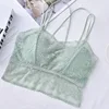 CHRLEISURE Sexy Lace Bralette Women Leaf Mesh Bra Camis Underwear for Femme Padded Push Up Lingerie Crop Tops Brassiere 2022 New ► Photo 3/6