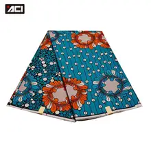 ACI Newest African Wax Print Fabric 6 Yards Veritable Wax Ankara Fabrics Wholesale Guaranteed Real Dutch Wax Nigeria Batik Tissu