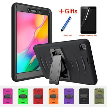 

Tab A 8.0 2019 Case Military Heavy Duty Full Body Rugged Cover Pencil Holder for Samsung Galaxy SM-T290 T295 T297 in KickStand