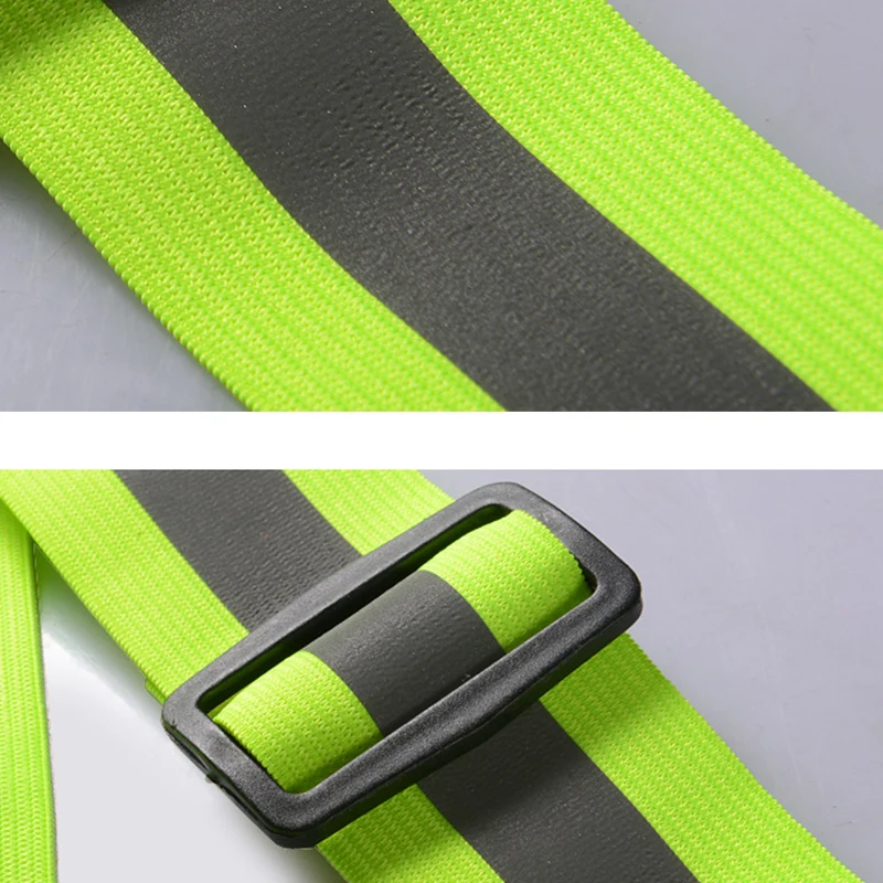Adjustable Safety Security High Visibility Reflective Vest Gear Elastic Stripes Jacket for Night Running Cycling