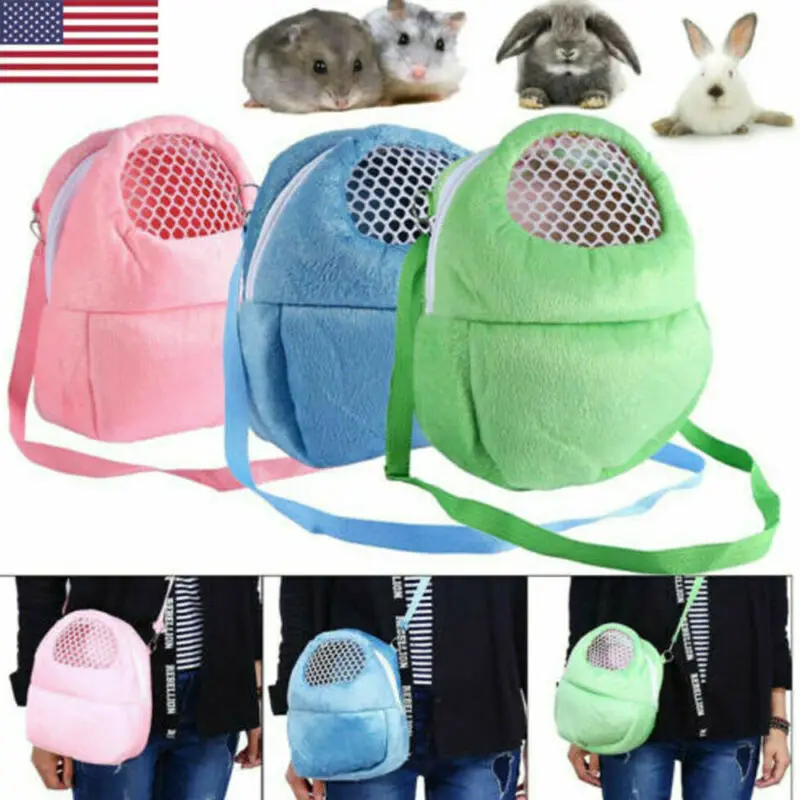 

Small Pet Carrier Rabbit Cage Hamster Chinchilla Travel Warm Bags Cages Guinea Pig Carry Pouch Bag Breathable Box