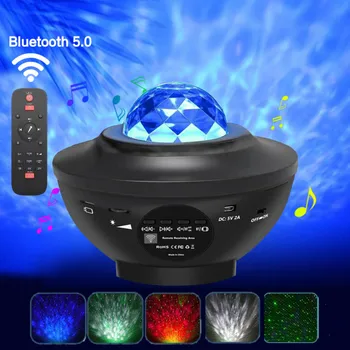 

LED Laser Star Shower Light Sound-Activated Projector with Music Player Bluetooth Remote Control Galaxy Night Light Speaker