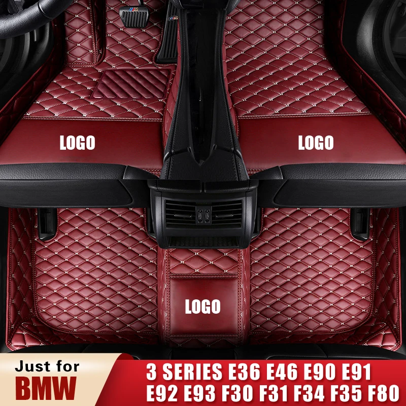 Car Leather Floor Mats For Bmw 3 Series 3er 316 318 320 323 325 328 330