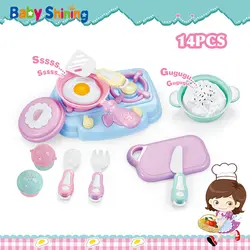 Детская блестящая 14 шт. мини Детская кухонная игрушка набор милый Макарон Для игрушечной кухни, игрушка для еды для мальчиков и девочек