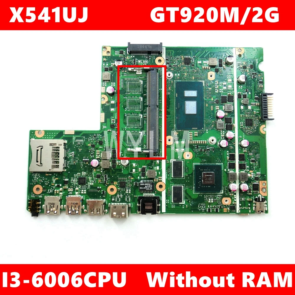 

X541UJ i3-6006CPU Without RAM For ASUS F541U X541 X541U X541UVK X541UJ Laptop Motherboard X541UVK Motherboard Test 100% OK