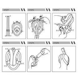 Маска для подводного плавания, для всего лица, для дайвинга, плавания, легкое дыхание, для подводного плавания, анти-туман, сухое крепление
