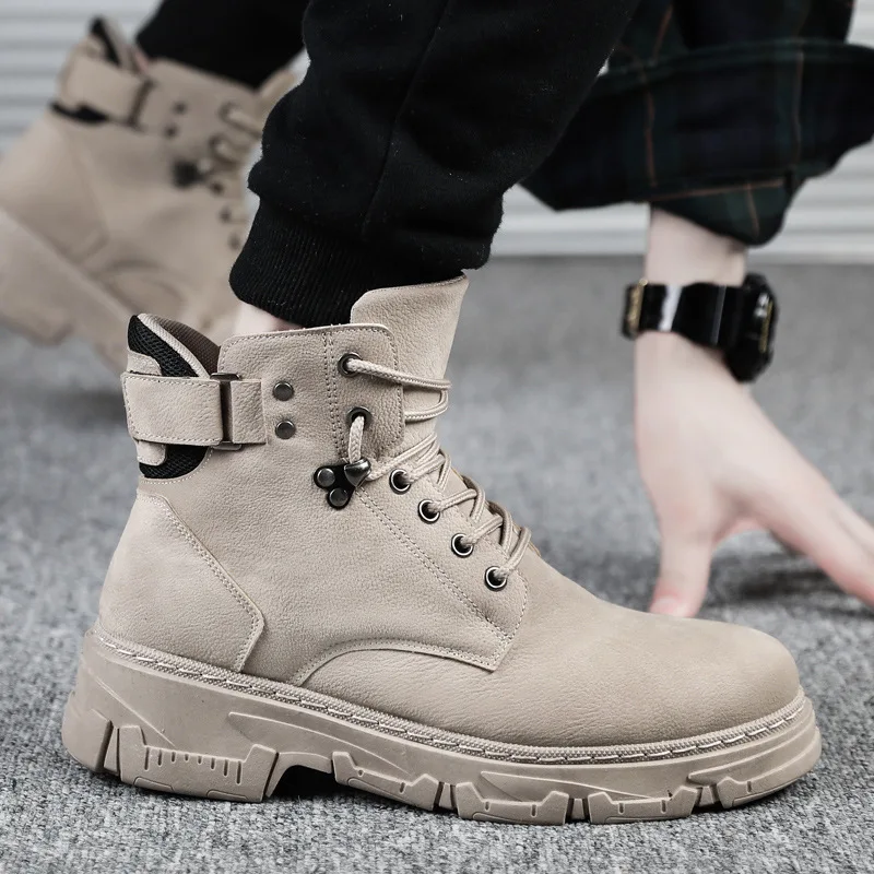 

Martin Shoes Men's 2019 Autumn And Winter New Style Thick Bottomed British Style Hight-top Work Shoes Men's Fashion Casual Men W