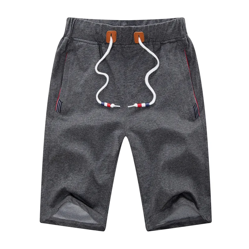 Ribbon gray Красивые однотонные мужские шорты 5XL летние мужские пляжные шорты хлопковые повседневные мужские шорты брендовая одежда - Цвет: Ribbon gray