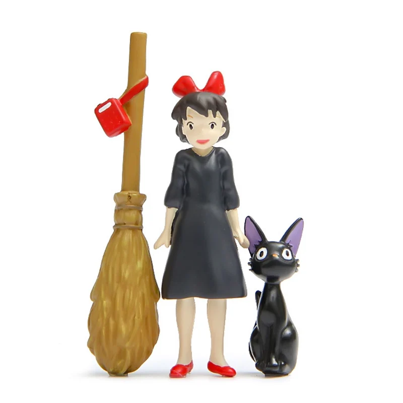 Kiki JiJi черная кошка девочка метла экшн фигурки горячие аниме мультфильм Животные