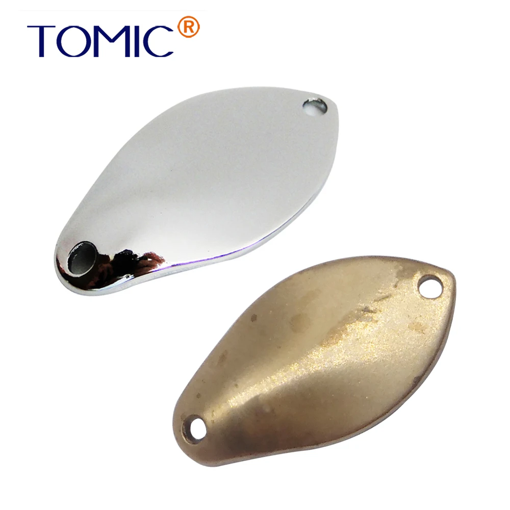 

Tomic brass blank unpainted trout spoons fishing lures wobbler blinker pesca