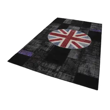 

199x306 Cm Uk Handmade Flag Patchwork Rug-6x10 Ft