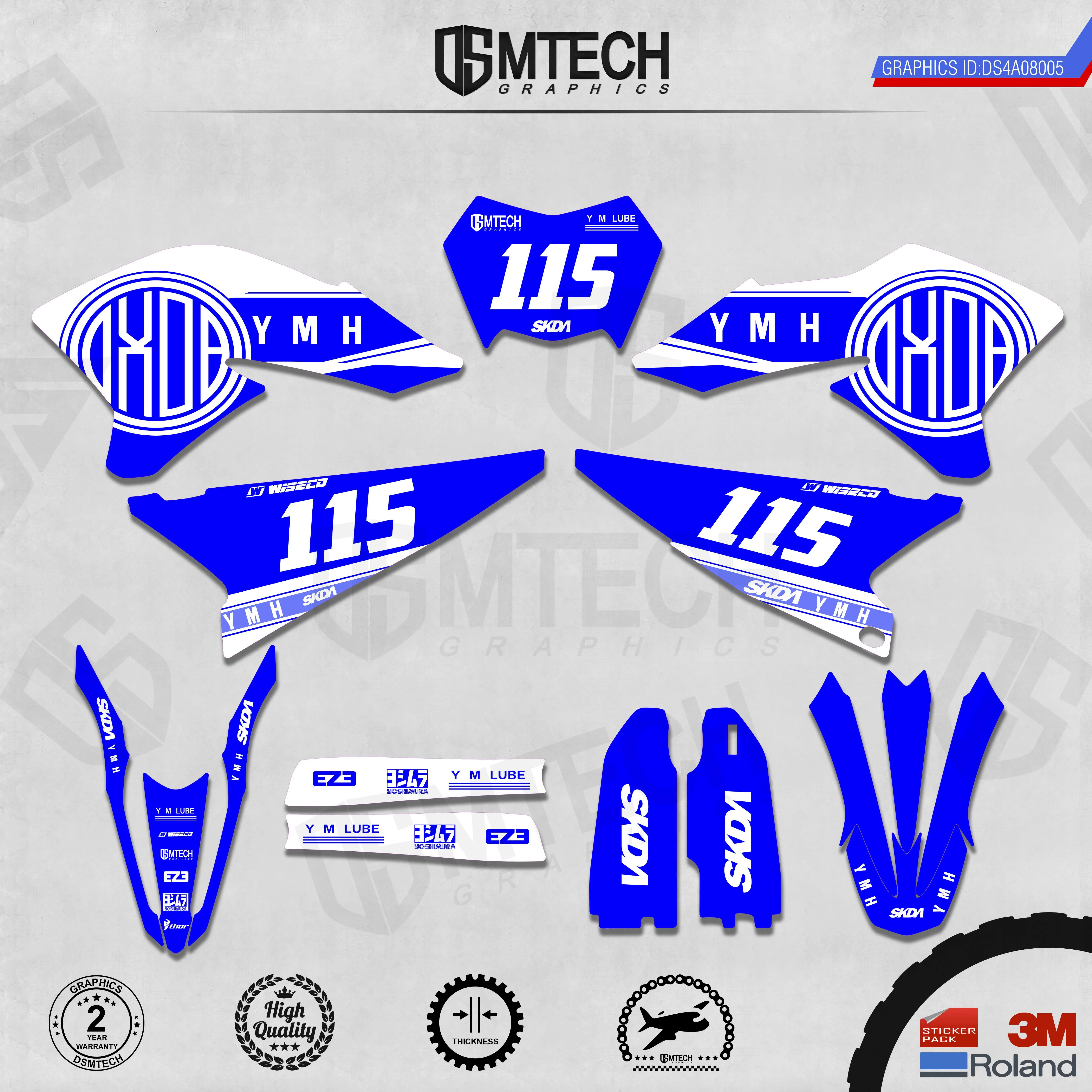 DSMTECH Customized Team Graphics Backgrounds Decals 3M Custom Stickers For  2008-2012 2013-2017 2018-2020  WR250R  005