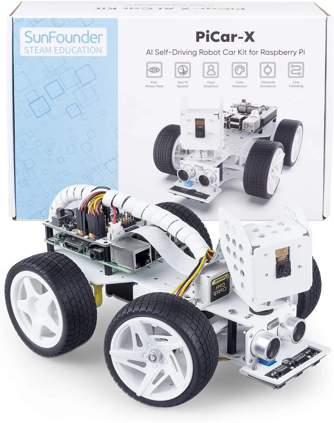 Sunfounder Raspberry Pi Smart Video Robot Car Kit,support Ezblock ...
