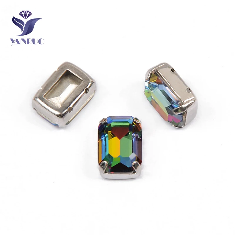 Yanruo 4610 все размеры VM восьмиугольник пришивные стразы Strass Zircons Rianbow Точка заднее