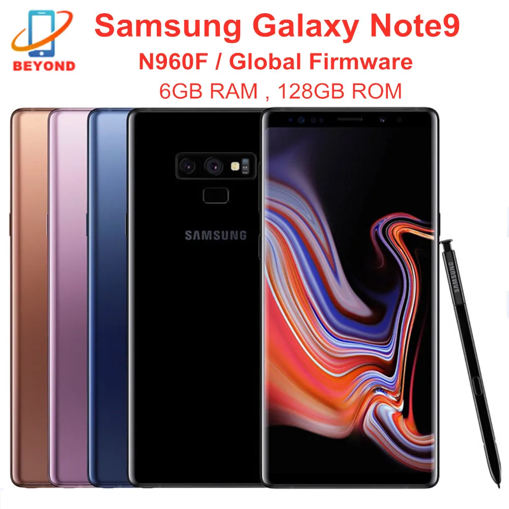 Мобильный телефон Samsung Galaxy Note 9 N960F 128 Гб ПЗУ 6 ГБ ОЗУ Оригинальный разблокированный