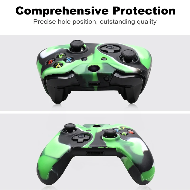 Камуфляжный мягкий силиконовый защитный чехол для геймпада Xbox One|cover case|gamepad casecover