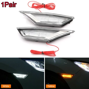 

MagicKit 2x Clear Lens Full LED Side Marker Light Turn Signal Light For Honda Civic 16-18
