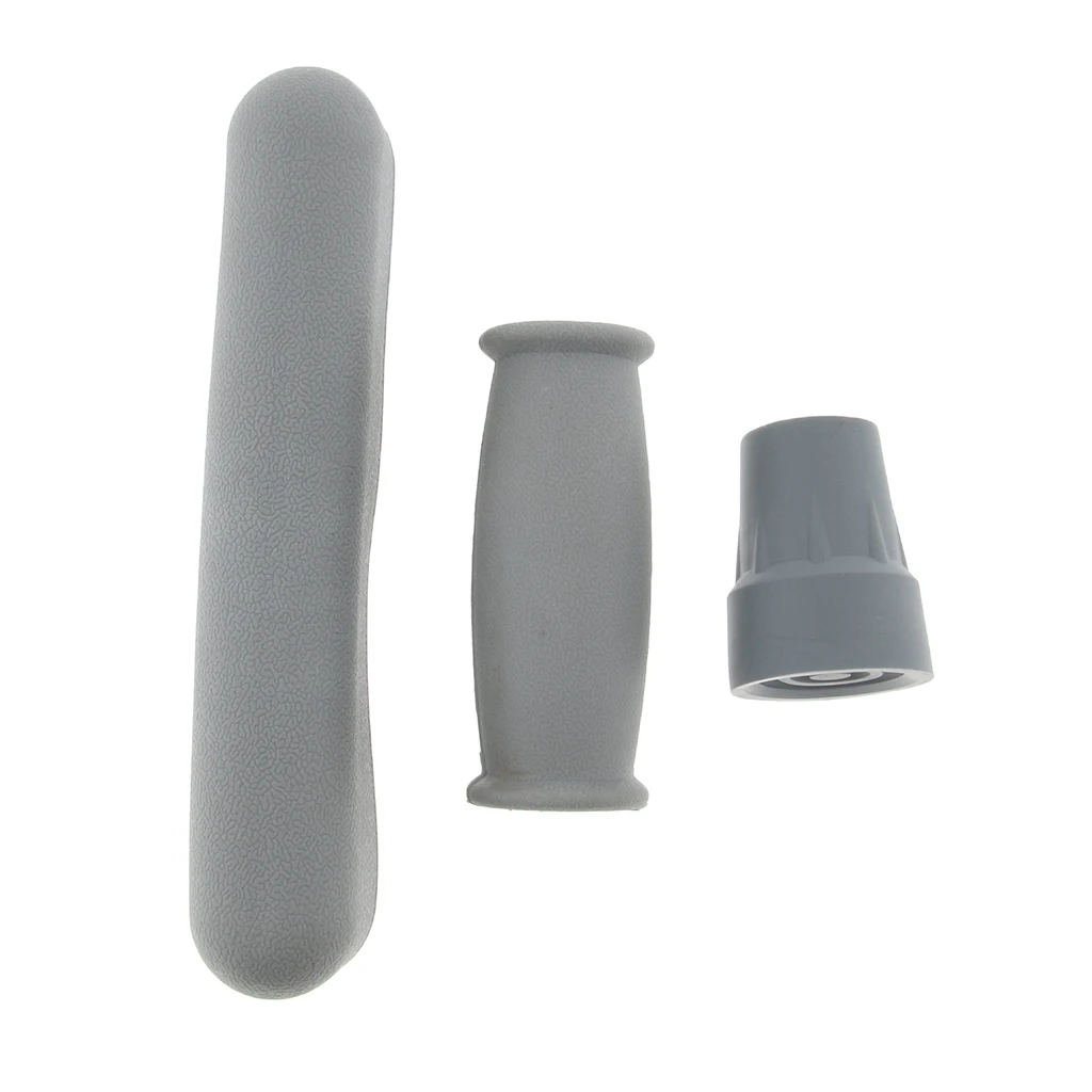 Perfk Crutch Accessories Kit Crutch Replacement Parts, Underarm Pads& Hand Grips Covers& Crutch Tip Cover