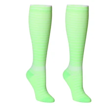 Для мужчин Для женщин Компрессионные носки растягиваются спортивные перелет модные Беременность езды на велосипеде на открытом воздухе в полоску бега медсестер из дышащего материала