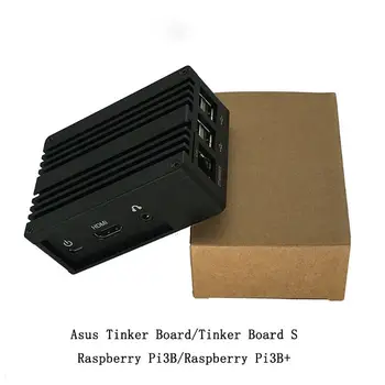 

1Set Aluminum Case Metal Shell Black Enclosure for Raspberry Pi 3 Model B+/B Kit