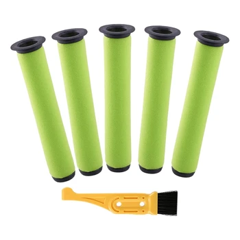 

5 Packs Washable Dirt Bin Stick Filter Replacement Kit for Gtech AirRam Long MK2 K9 Cordless Vacuum Cleaner Filters
