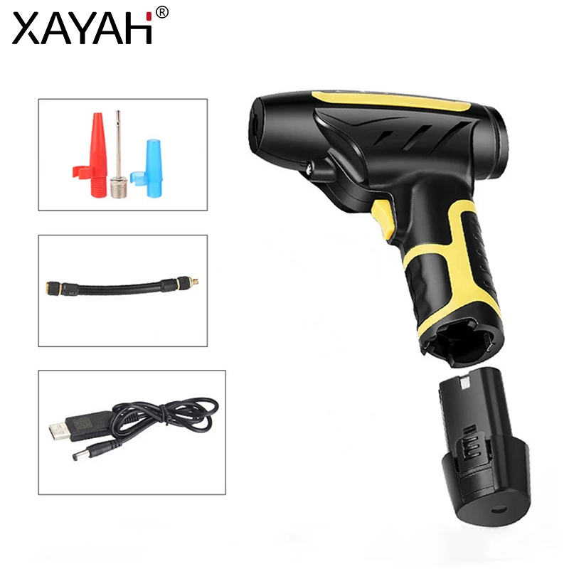 120W Portable Car Air Pump Removable Battery Wireless Inflatable Compressor 12V Digital Tire Inflator For Bicycle Balls | Автомобили и