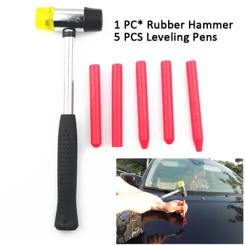 

6pcs Universal Home Body Accessories Remove Dent DIY Handheld Paintless Car Manual Leveling Pen Rubber Repair Tool Kit