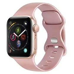 Silicone Sport Strap for Smartwatches - Versatile and Comfortable Watchband Replacement (Rose Gold)