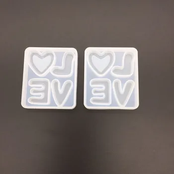 

Silicone Resin Mold LOVE Shape Molds Uv Epoxy Resin Mold For DIY Pendant Decoration Crafts Jewellery Making Tools