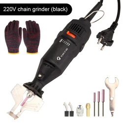 Affûteur électrique de tronçonneuse, broyeur de chaîne à main, vitesse élevée, affûtage des dents de chaîne, Machine de meulage, outils de limage rouge 
