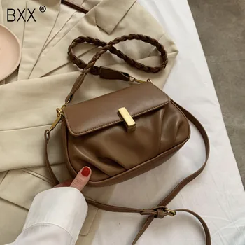 

[BXX] PU Leather Crossbody Bags For Women 2020 Winter Trending Branded Shoulder Handbags and Purses Luxury Travel Hand Bag HP017