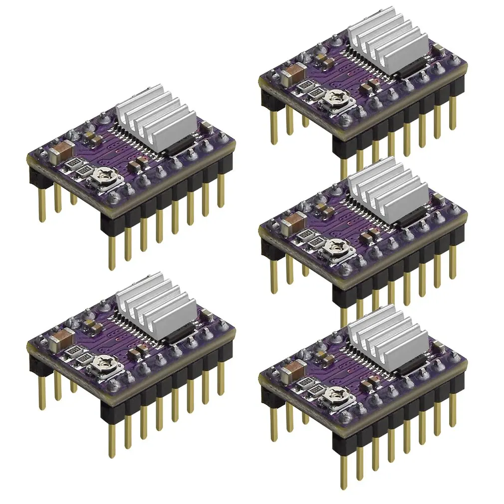 5 шт. 3D принтер Stepstick DRV8825 Драйвер шагового двигателя Reprap 4 слоя PCB модуль для