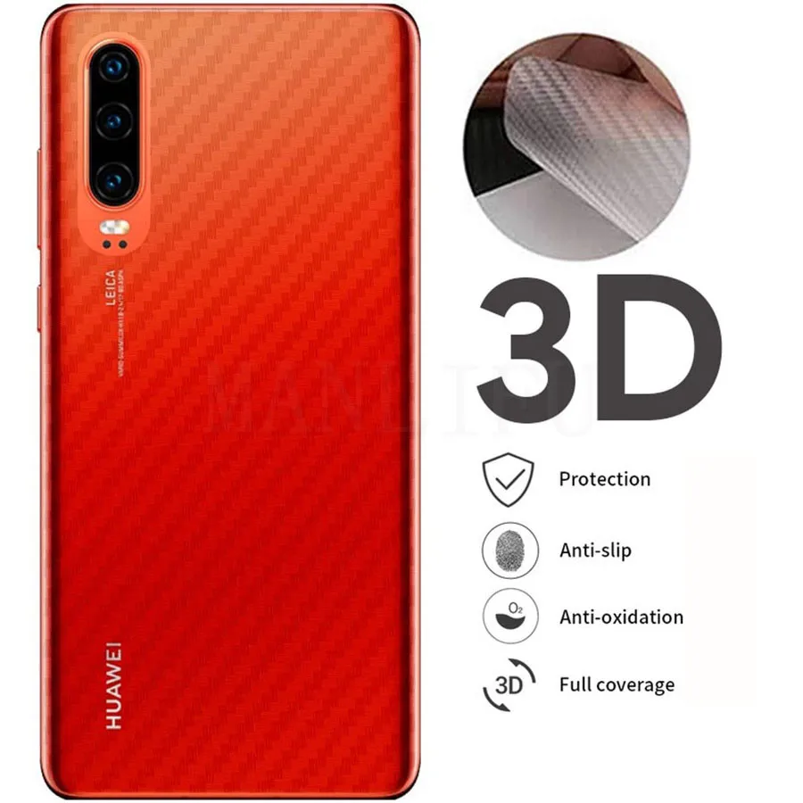 5 шт. 3d протектор экрана из углеродного волокна для Huawei P30 P40 Mate 40 Pro задняя крышка