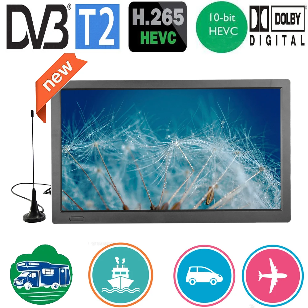 LEADSTAR 13-дюймовый портативный мини-Телевизор с фотооборудованием H265/Hevc 10-битный