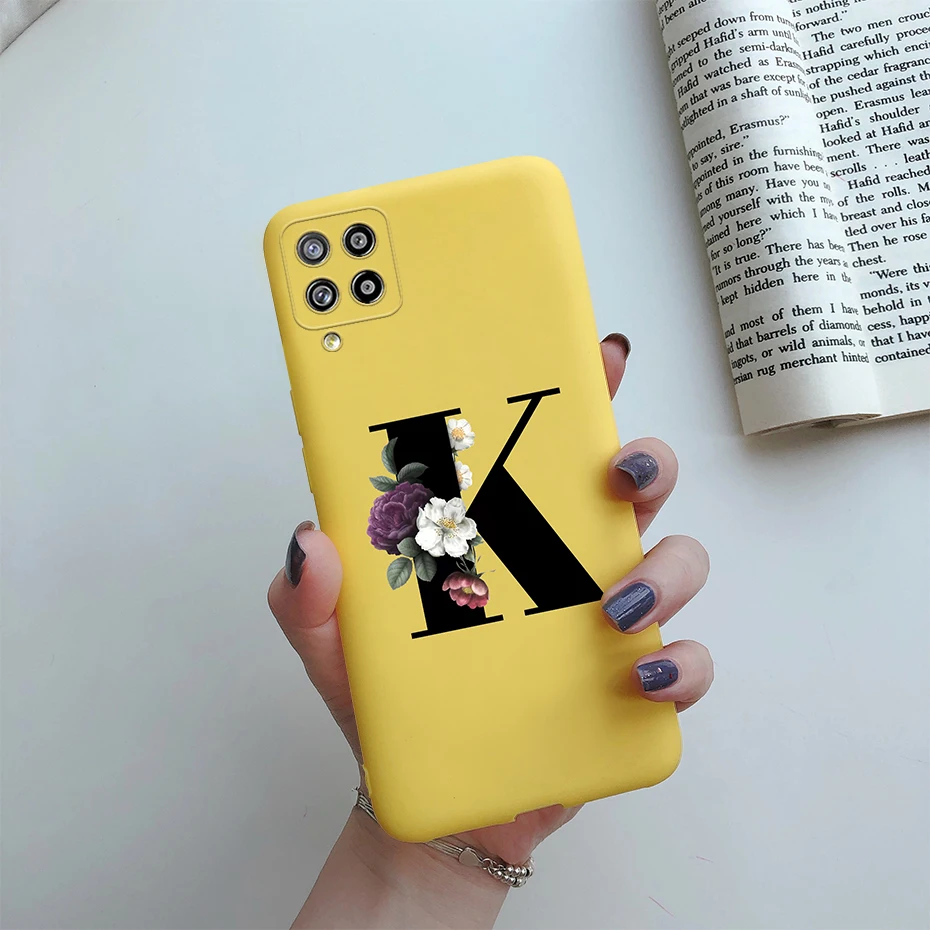 Elegant Letter Flower Soft Silicone Phone Case