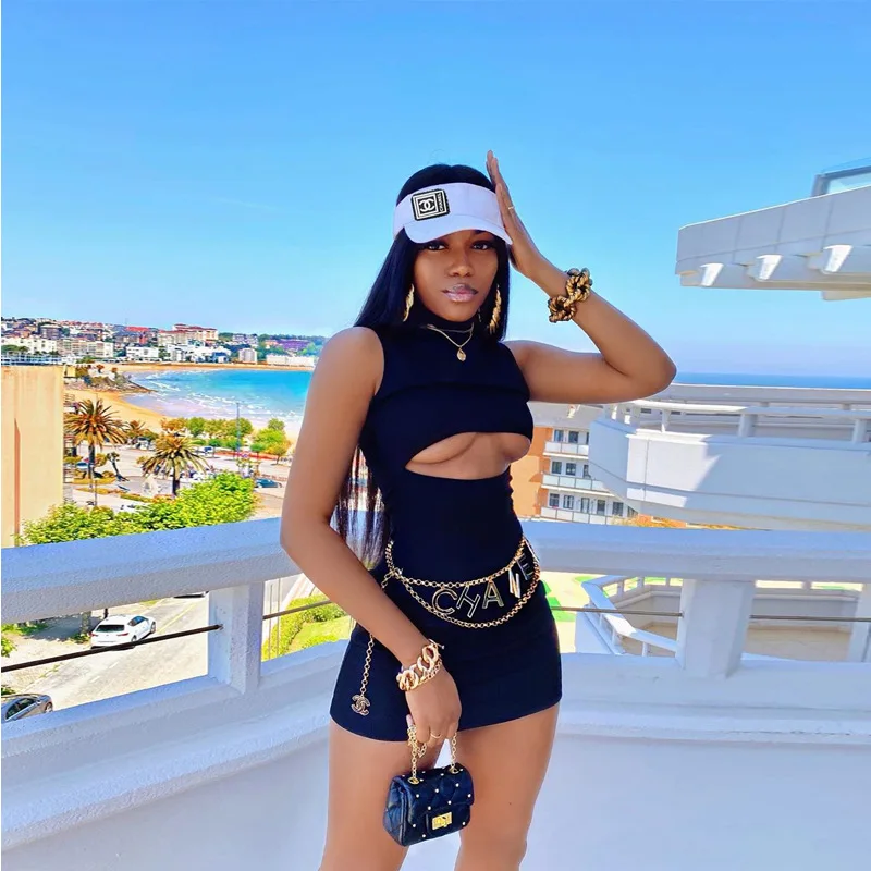 Fitness Women Mini Dress Sleeveless 