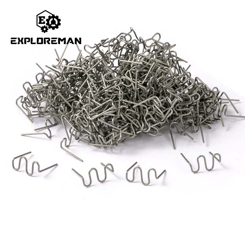 Grapadora de plástico para reparación de carrocería, grapas de ondas precortadas estándar, reparación de carrocería, acero inoxidable, 0,8mm