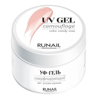 

Camouflage UV gel RuNail Professional, 3451, Pink caramel, 15 g
