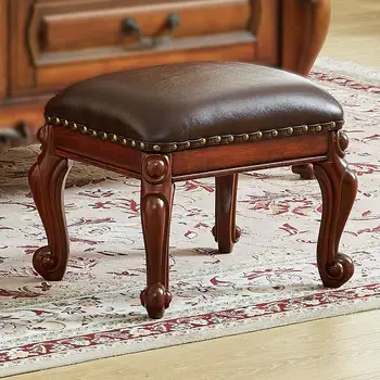 

Coffee Table Stool Solid Wood Children's Small Bench Home Nordic Shoe Stool American Sofa Stool European Small Square Stool