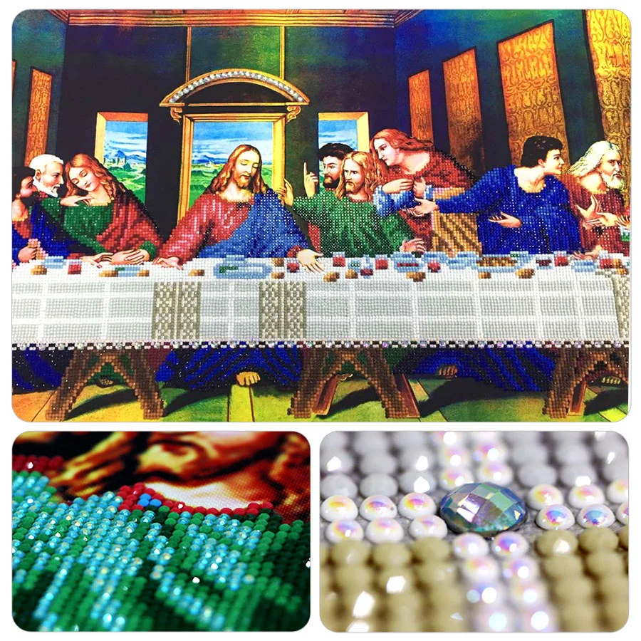 Diamond Embroidery Painting Last Supper 5D Diamond Mosaic Cross Stitch Wall Decor Huacan diamond painting