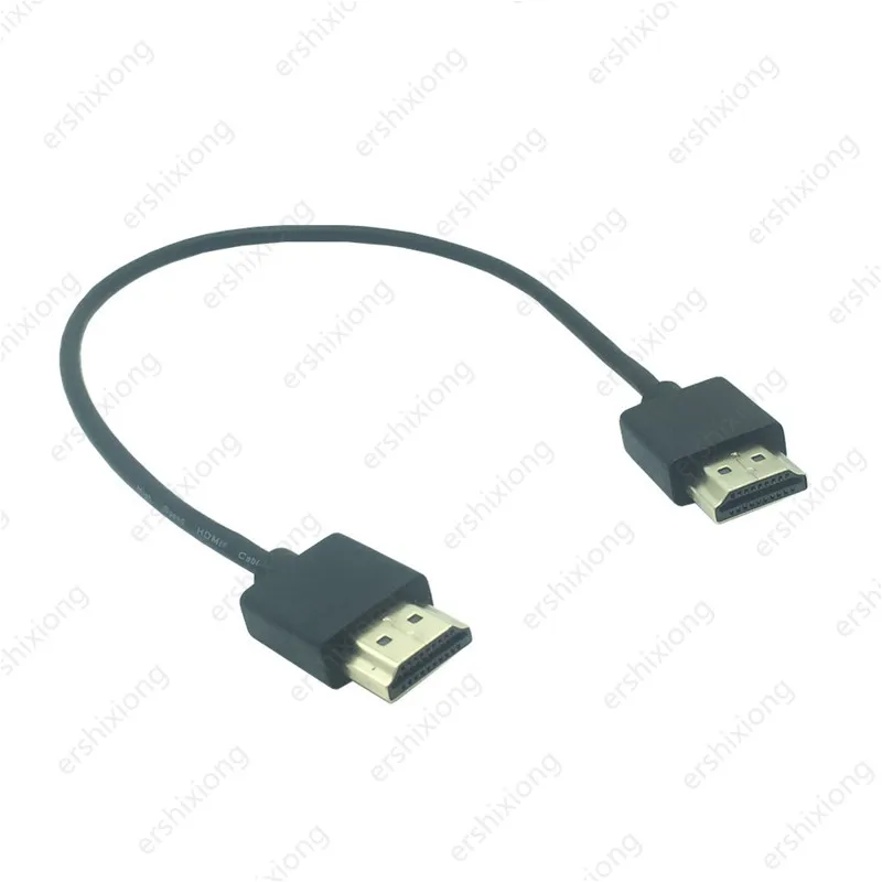 Сверхмягкий Кабель Micro HDMI тонкий кабель папа OD 3 0 мм и Mini male 2k * 4k hd @ 60 Гц 30 см 1