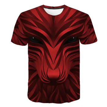 

2020 Summer O collar Psychedelic Wolf t shirt men 3D Prin t shirt Harajuku Tshirt Clothes dizziness Tshirts Casual Short Sleeve