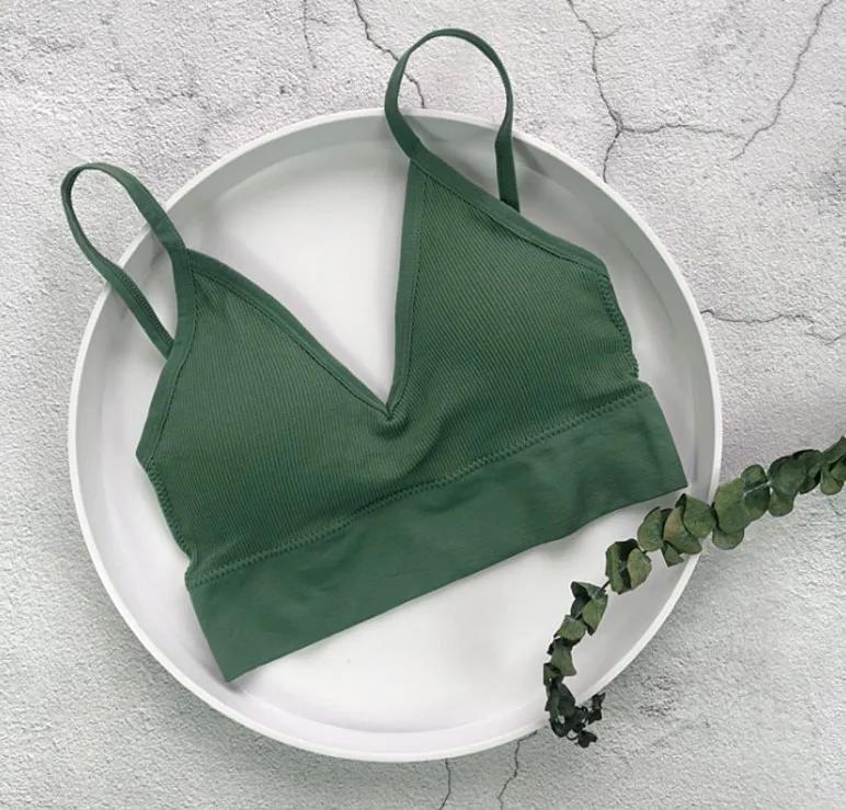 Sexy lingerie beauty back underwear wrapped chest female triangle cup sports ladies thread no rim tube top bra