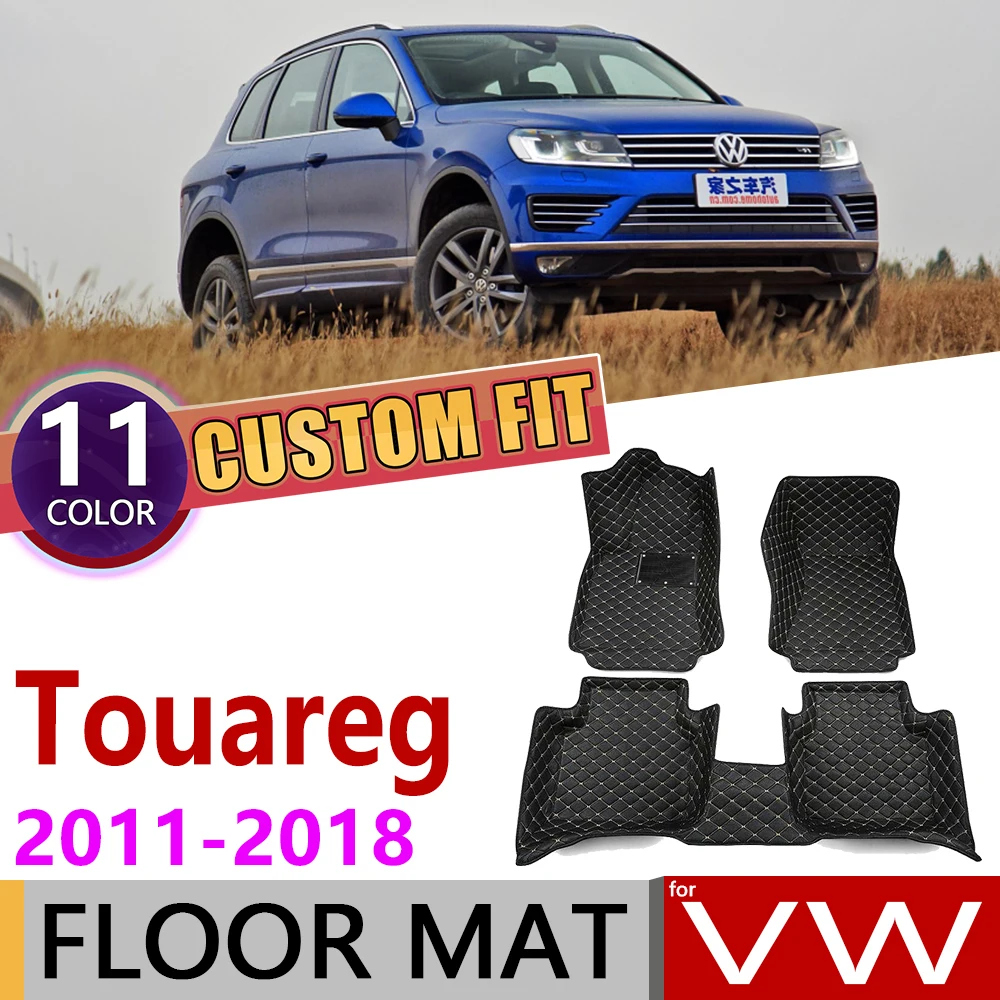 Индивидуальный автомобильный кожаный коврик для Volkswagen VW Touareg 7P 2011 ~ 2018 5 мест ног