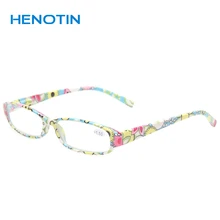 Henotin, новинка, очки для чтения с принтом, женские весенние шарнирные овальные оправы, качественные очки для чтения, 1,0, 1,5, 2,0, 2,5, 6,0