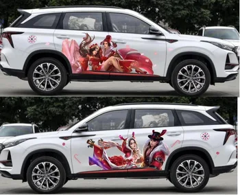 

LEFT SIDE Car Stickers Cartoon Anime Car Scratch Stickers Creative Waterproof Car Modification Trim Decorative