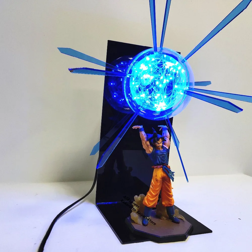 Dragon Ball Z Son Goku Genki damaSpirit Bomb ПВХ фигурки, светодиодный светильник, модель Dragon Ball Super Spirit Bomb, светодиодная фигурка аниме